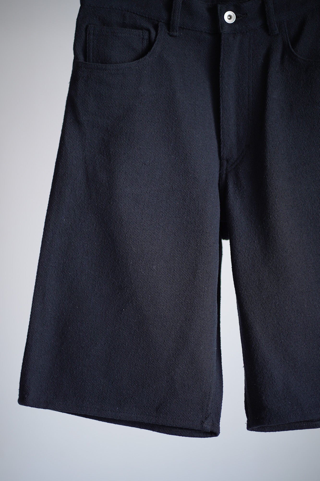 SILK NEP DENIM 5P WIDE SHORTS