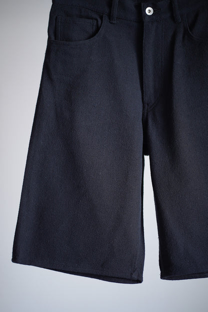 SILK NEP DENIM 5P WIDE SHORTS