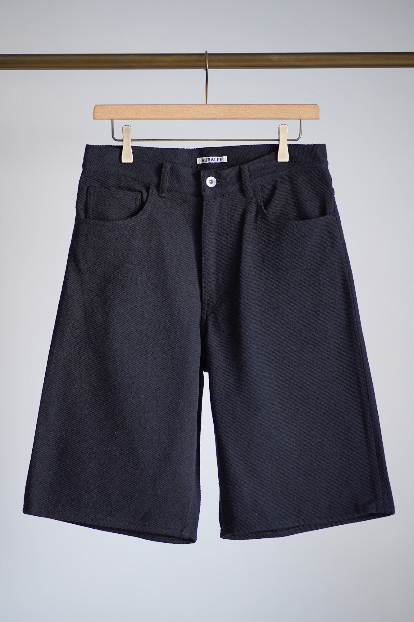 SILK NEP DENIM 5P WIDE SHORTS