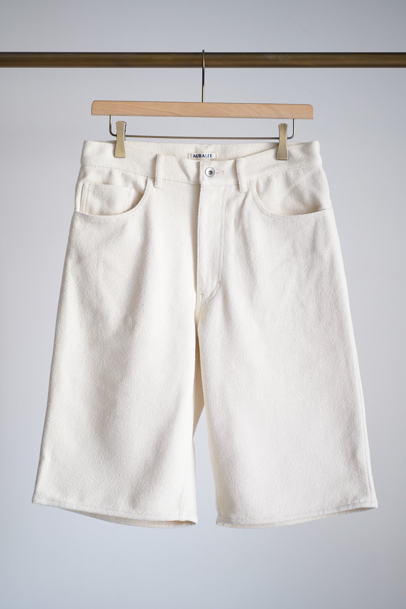 SILK NEP DENIM 5P WIDE SHORTS