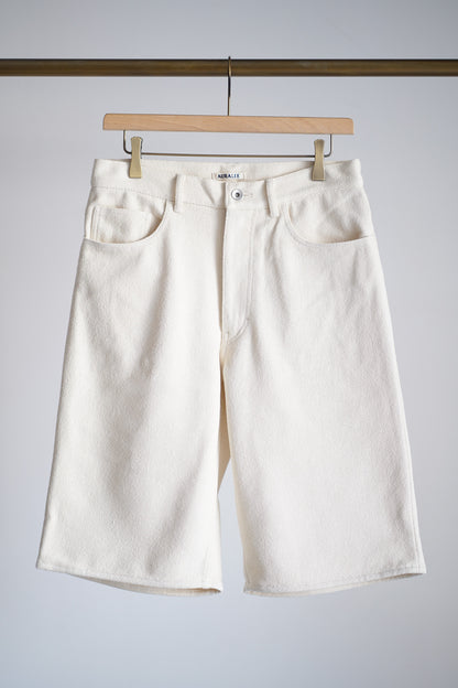 SILK NEP DENIM 5P WIDE SHORTS