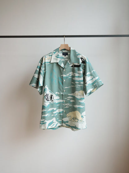 EDGD OPEN COLLAR TEXTILE SS SHIRT
