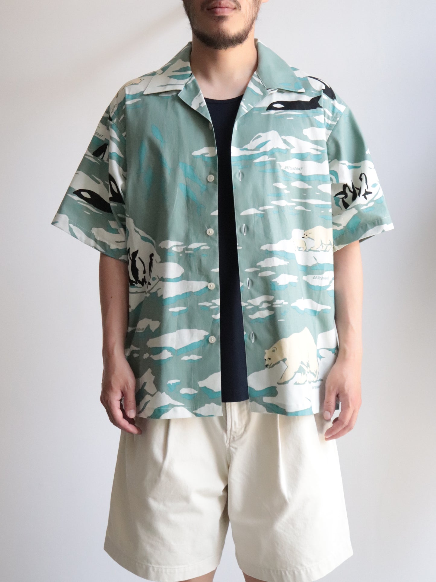 EDGD OPEN COLLAR TEXTILE SS SHIRT