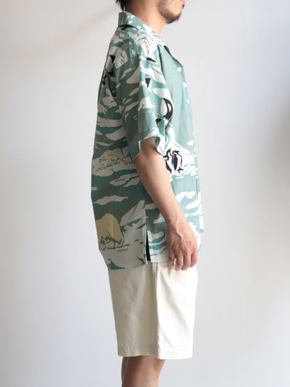 EDGD OPEN COLLAR TEXTILE SS SHIRT