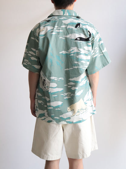 EDGD OPEN COLLAR TEXTILE SS SHIRT