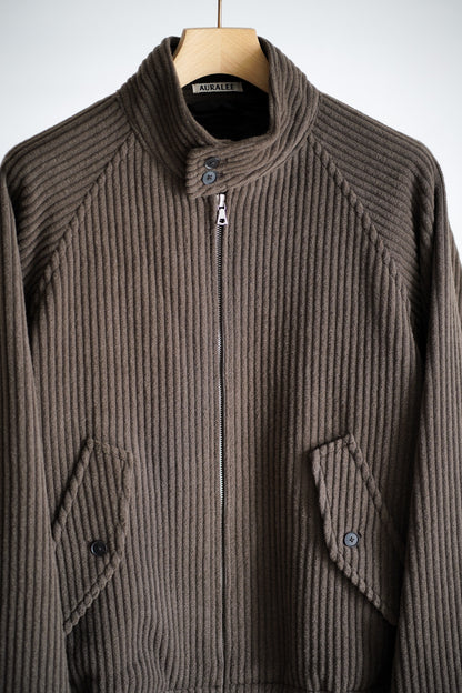 WOOL CASHMERE CORDUROY ZIP BLOUSON