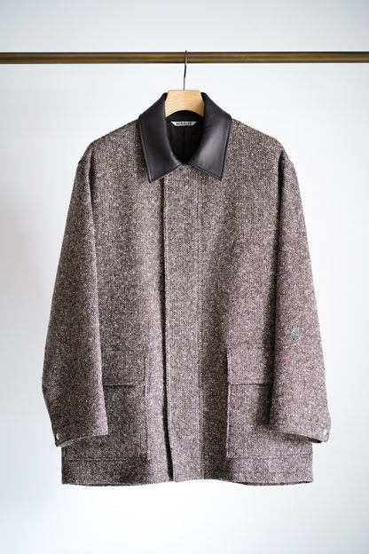 HOMESPUN TWEED ZIP BLOUSON