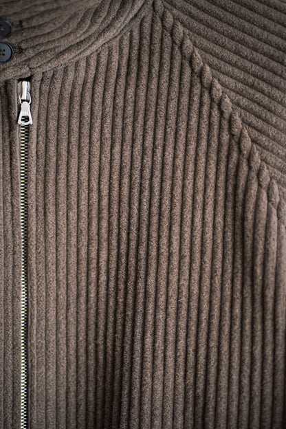 WOOL CASHMERE CORDUROY ZIP BLOUSON