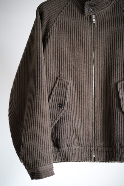 WOOL CASHMERE CORDUROY ZIP BLOUSON
