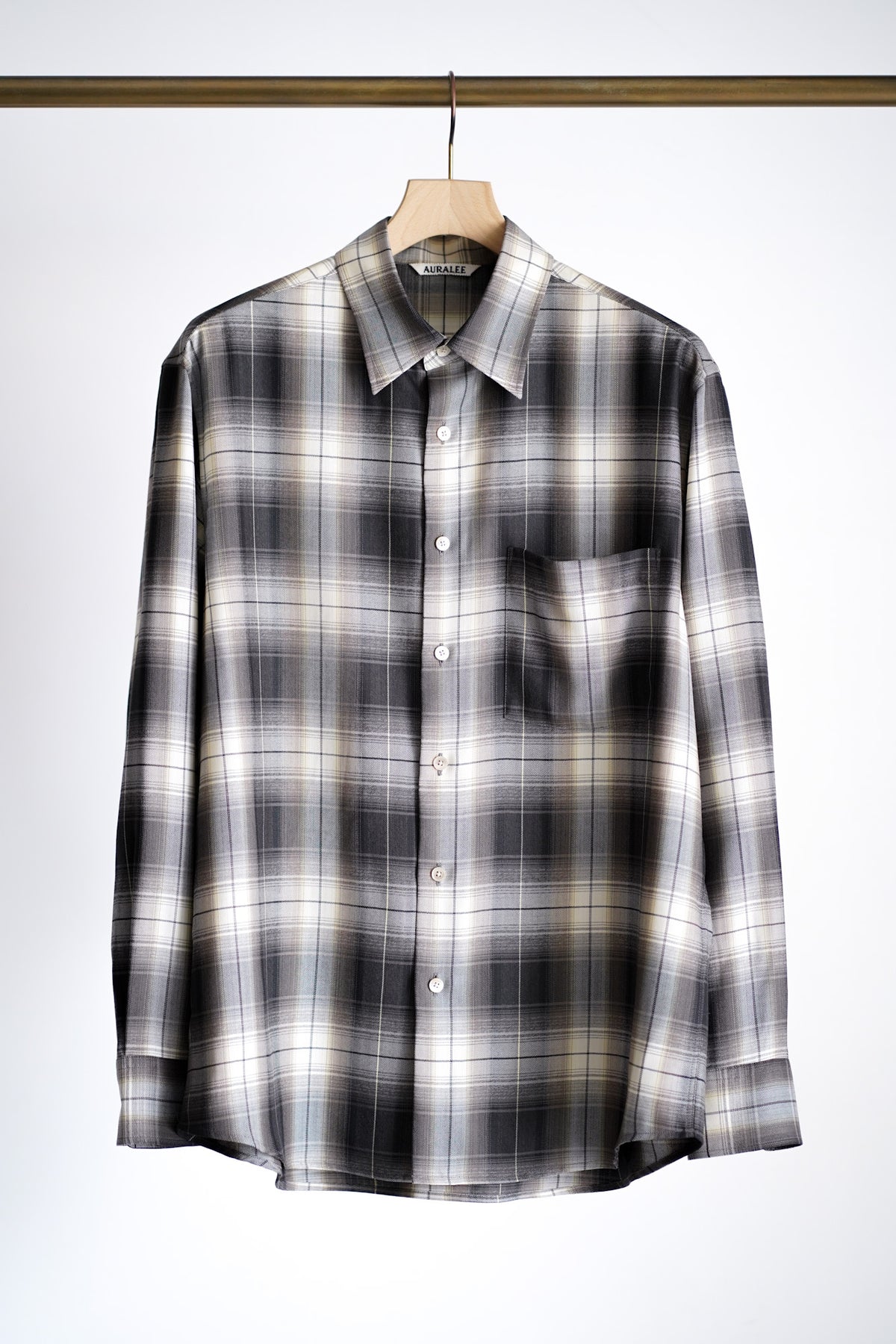 SUPER LIGHT WOOL CHECK SHIRT
