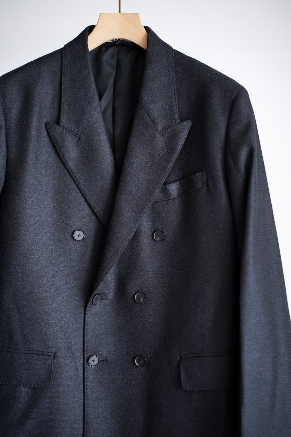 WOOL FULLING FLANNEL DOUBLE-BREASTED JACKET