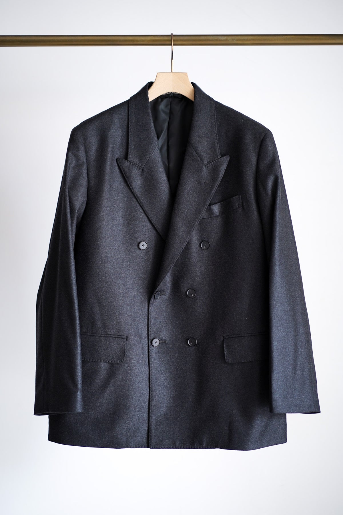 WOOL FULLING FLANNEL DOUBLE-BREASTED JACKET