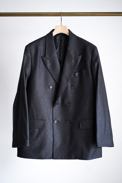 WOOL FULLING FLANNEL DOUBLE-BREASTED JACKET