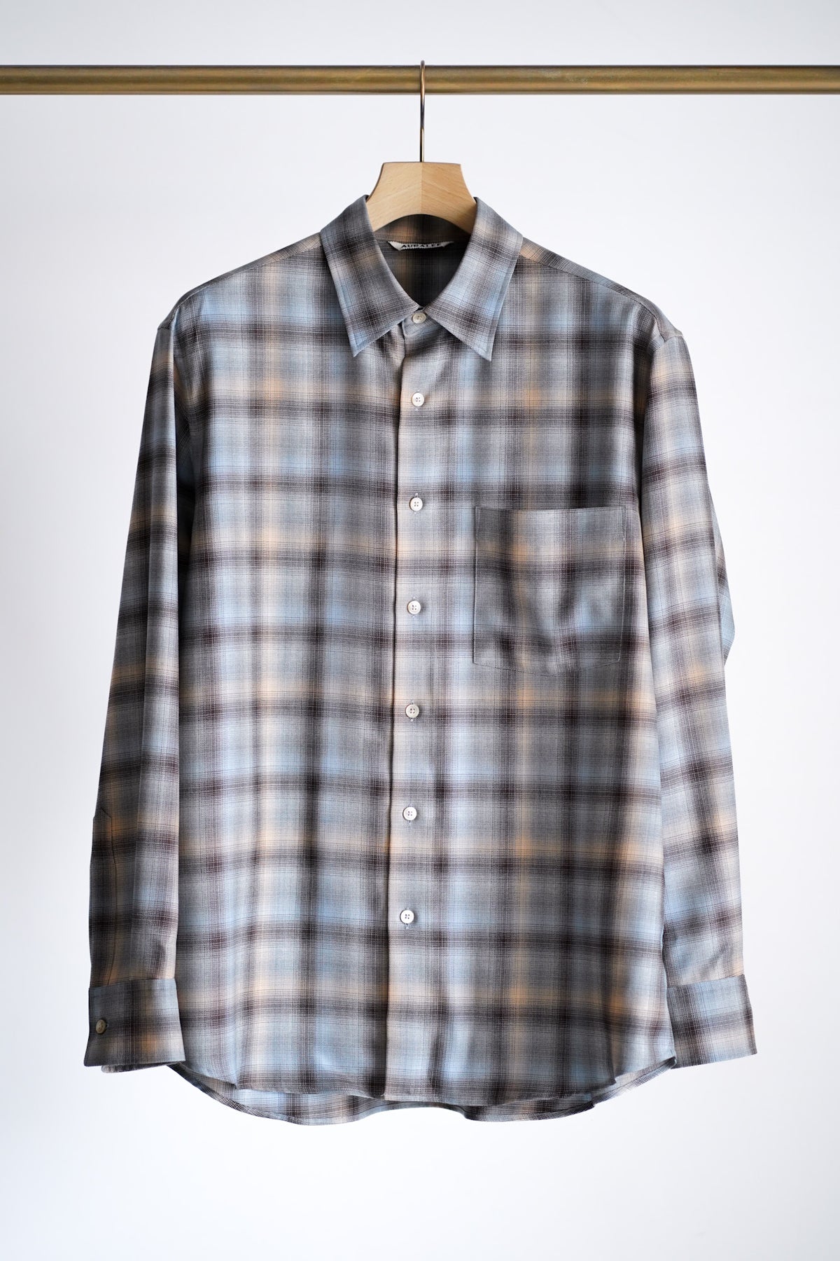SUPER LIGHT WOOL CHECK SHIRT