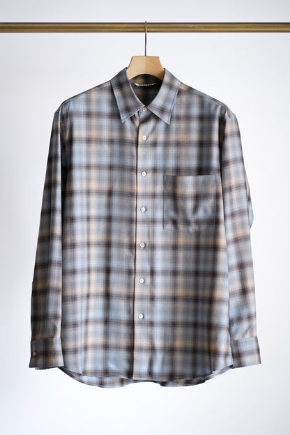 SUPER LIGHT WOOL CHECK SHIRT
