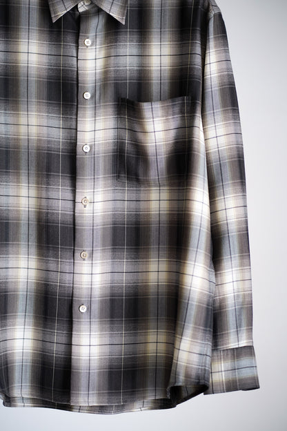 SUPER LIGHT WOOL CHECK SHIRT