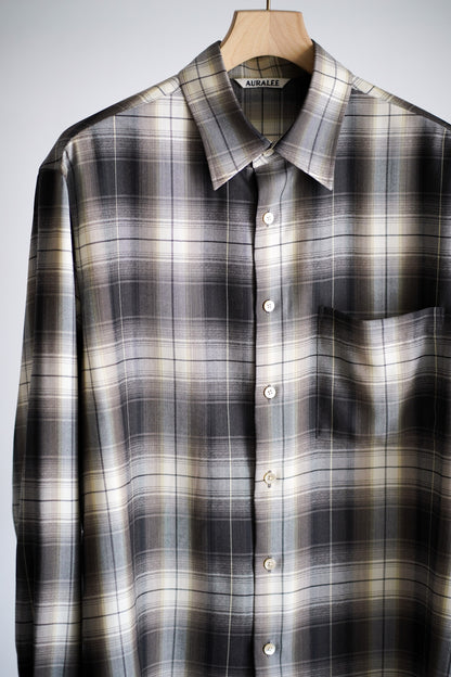 SUPER LIGHT WOOL CHECK SHIRT