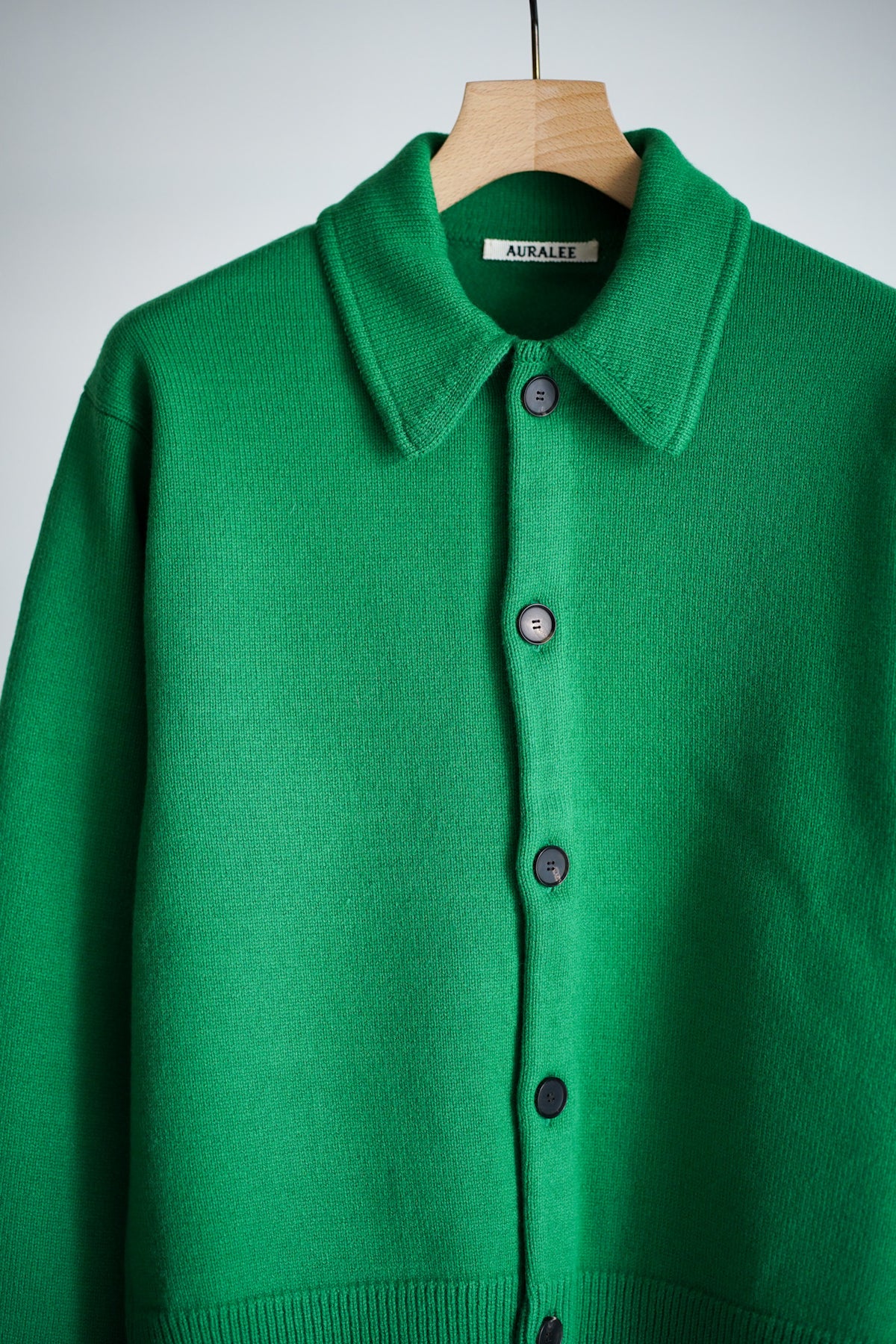 SUPER FINE WOOL KNIT SHIRT CARDIGAN