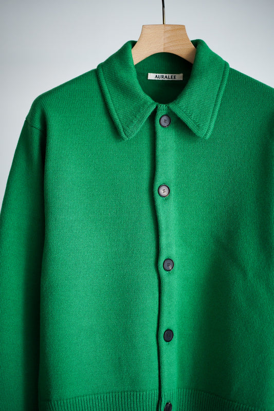 SUPER FINE WOOL KNIT SHIRT CARDIGAN