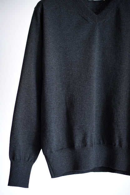 HIGH TWIST WOOL KNIT V-NECK P/O