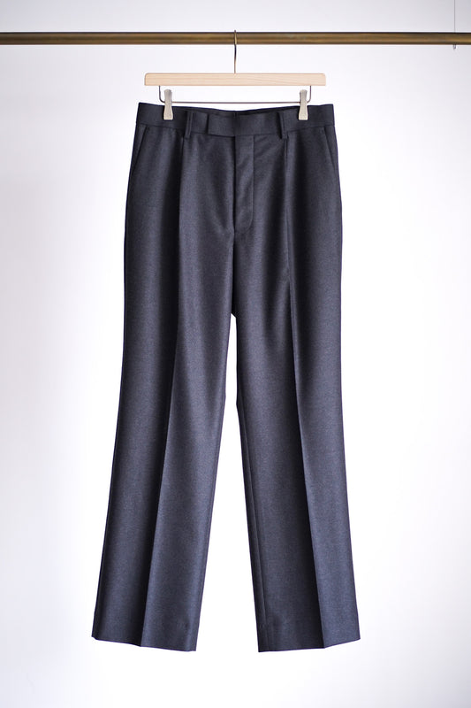 WOOL FULLING FLANNEL ONE-TUCK SLACKS