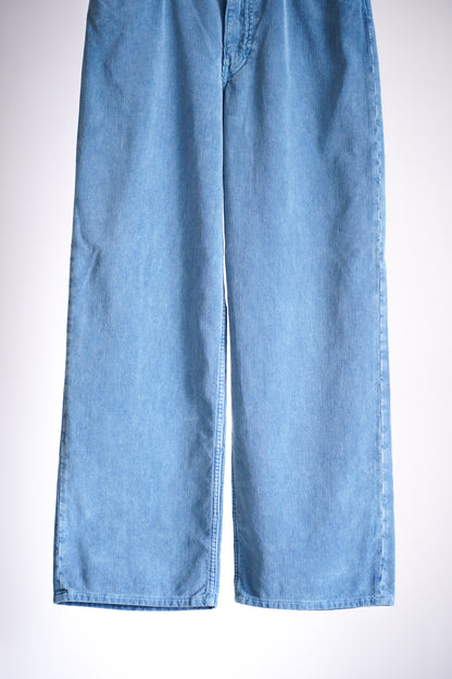 GARMENT-DYED FINX CORDUROY 5P WIDE PANTS