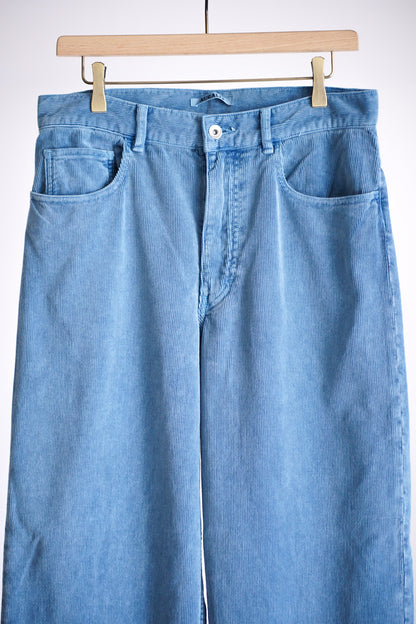 GARMENT-DYED FINX CORDUROY 5P WIDE PANTS