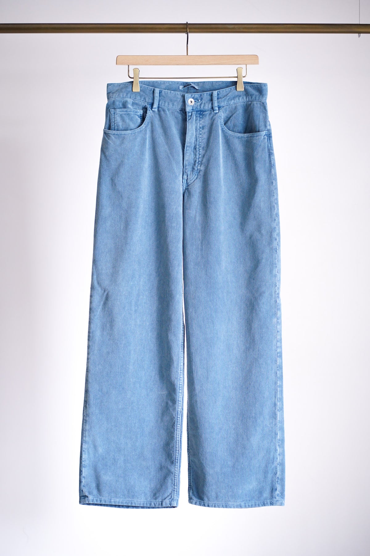 GARMENT-DYED FINX CORDUROY 5P WIDE PANTS