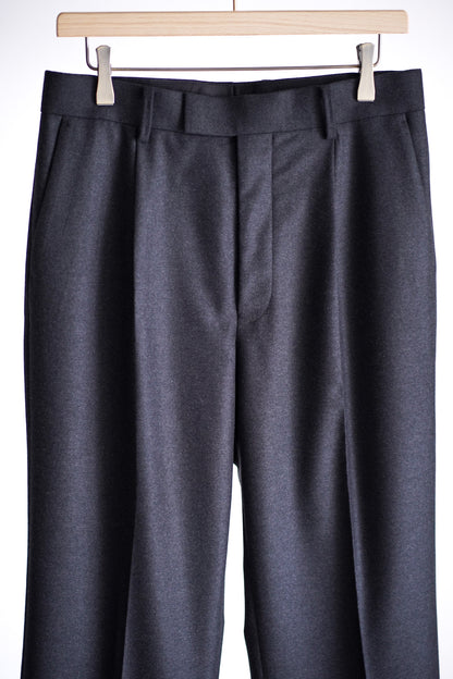 WOOL FULLING FLANNEL ONE-TUCK SLACKS