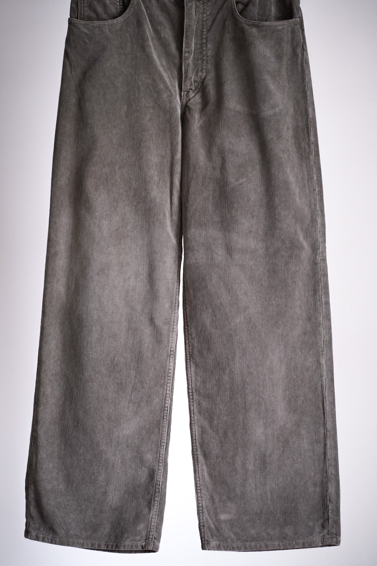 GARMENT-DYED FINX CORDUROY 5P WIDE PANTS