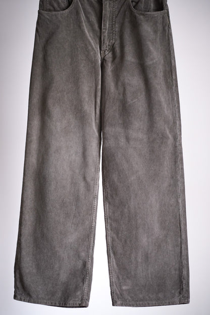 GARMENT-DYED FINX CORDUROY 5P WIDE PANTS