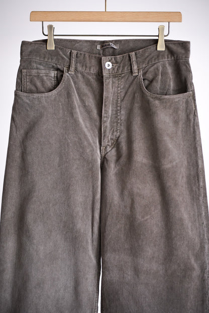 GARMENT-DYED FINX CORDUROY 5P WIDE PANTS