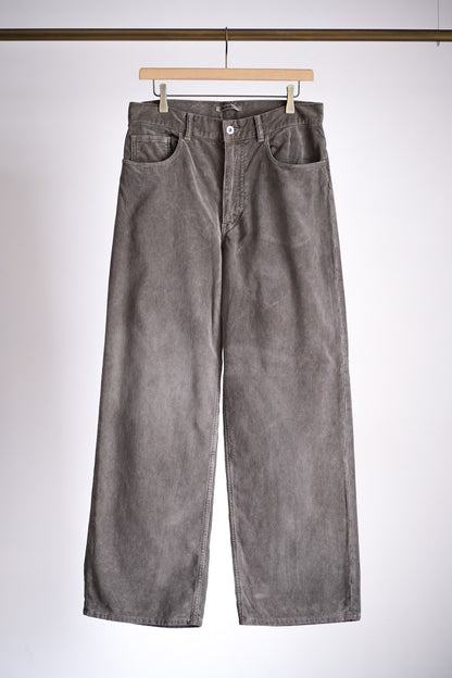GARMENT-DYED FINX CORDUROY 5P WIDE PANTS