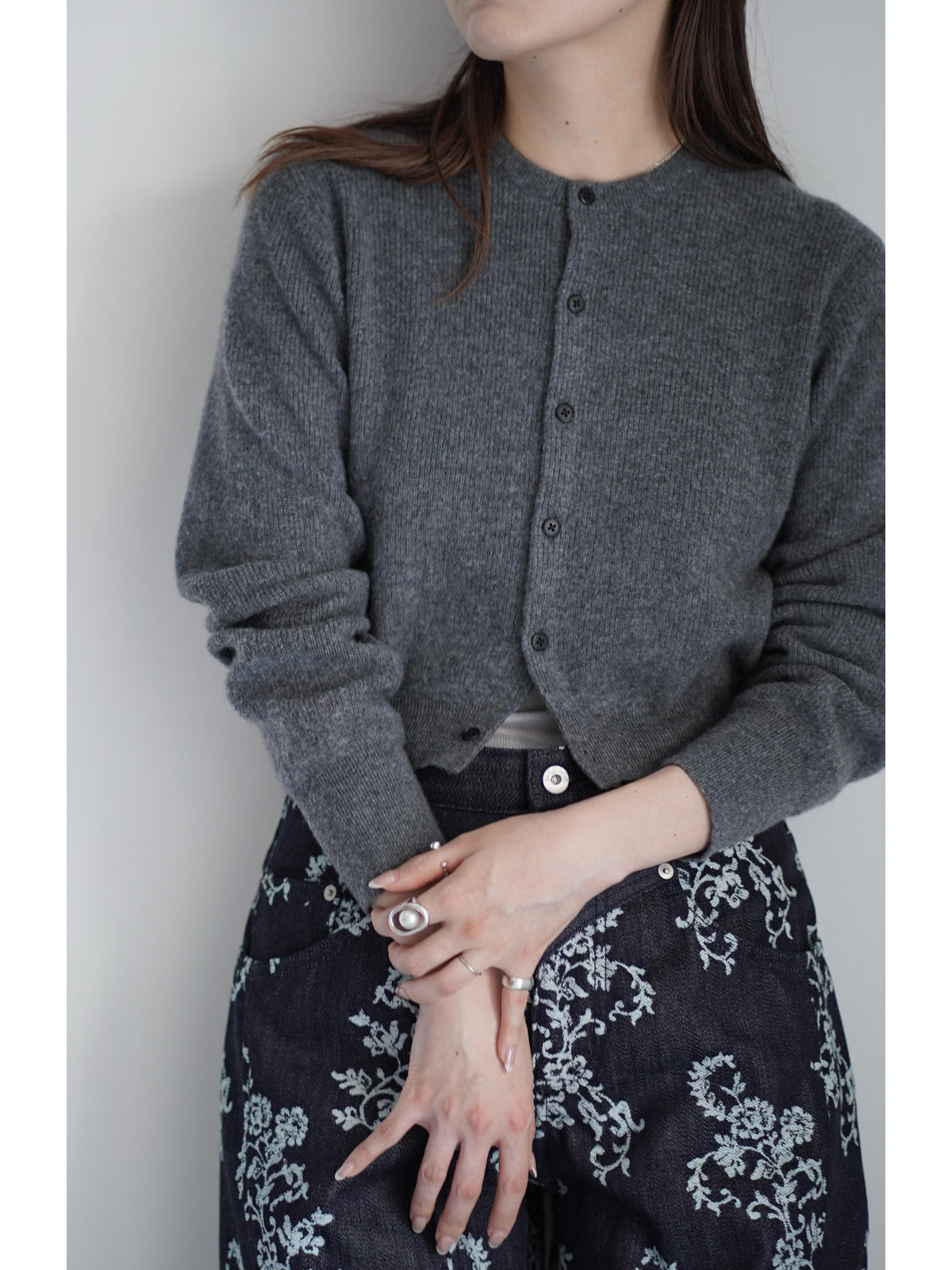 SUPER FINE WOOL MILLED KNIT MINI CARDIGAN