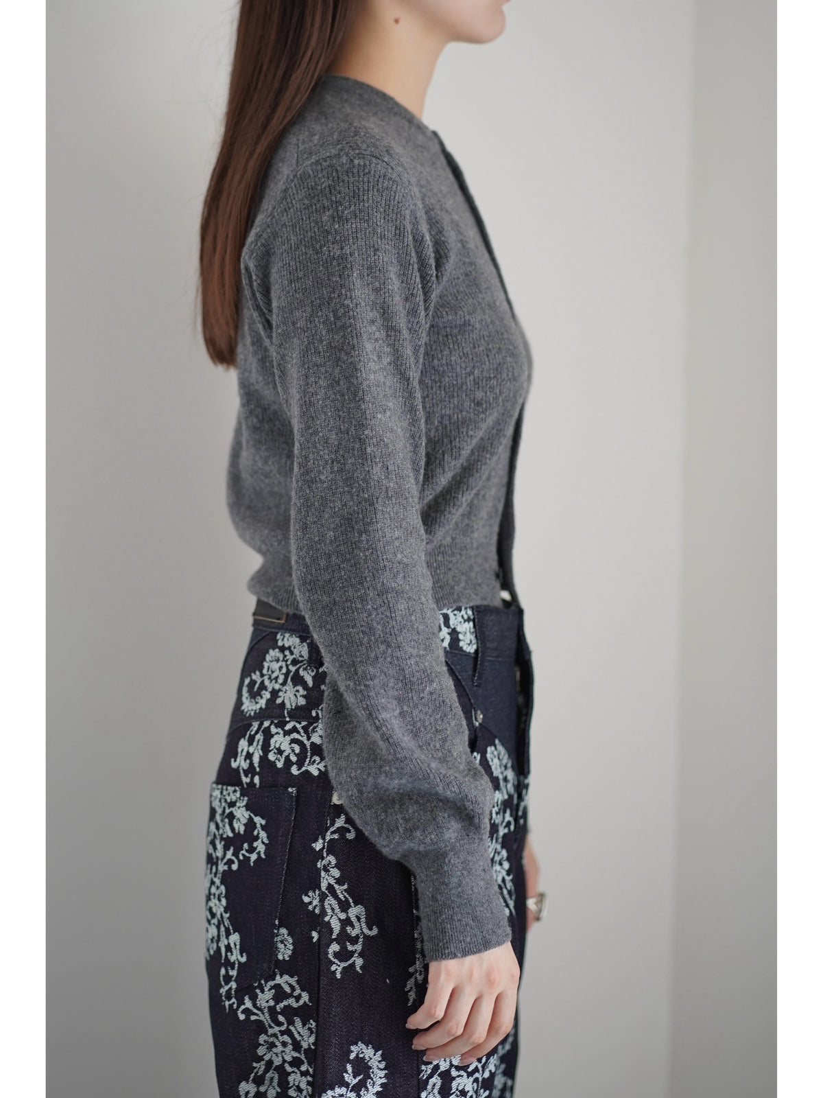 SUPER FINE WOOL MILLED KNIT MINI CARDIGAN