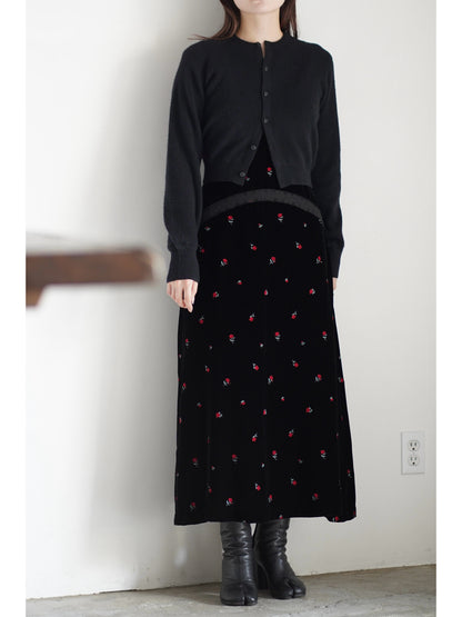 SUPER FINE WOOL MILLED KNIT MINI CARDIGAN