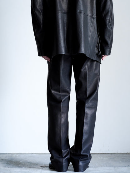 TEXTURED LAMB LEATHER PANTS