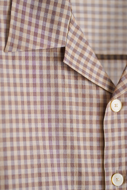 AIRY LIGHT COTTON CHECK HALF SLEEVED SHIRT