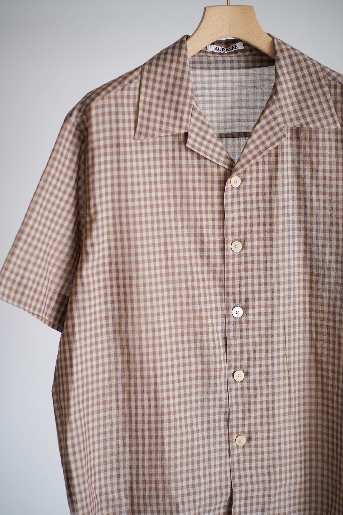 AIRY LIGHT COTTON CHECK HALF SLEEVED SHIRT