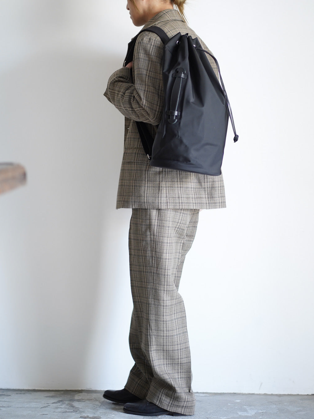 SILK LINEN NEP CHECK JACKET