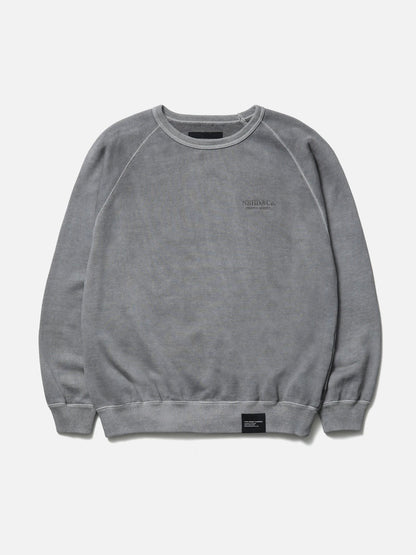 PIGMENT DYED SWEAT SHIRT LS