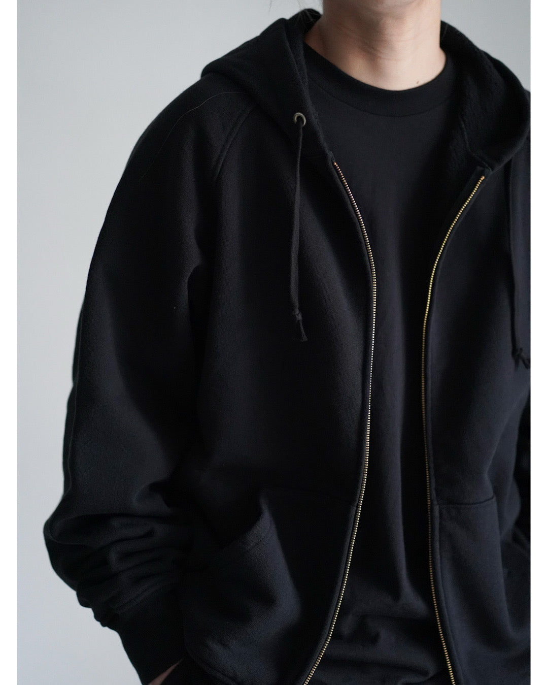 コットン裏毛 ジップパーカ