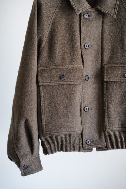 HAIRY WOOL MOHAIR CHAMBRAY BLOUSON