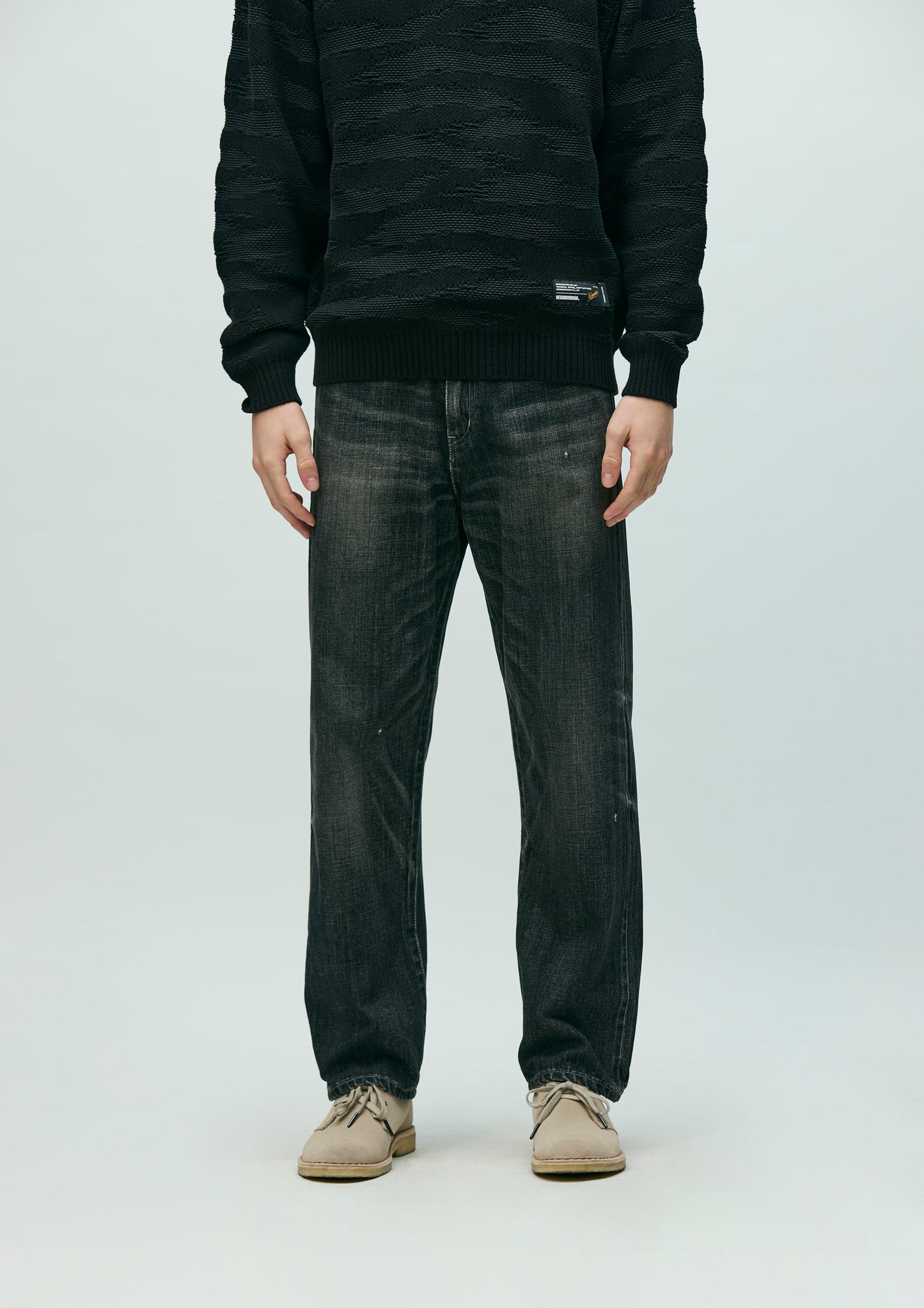 WASHED DENIM DP BASIC PANTS