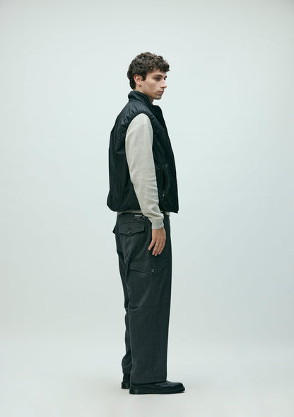 PATTERNED WIDE CARGO PANTS