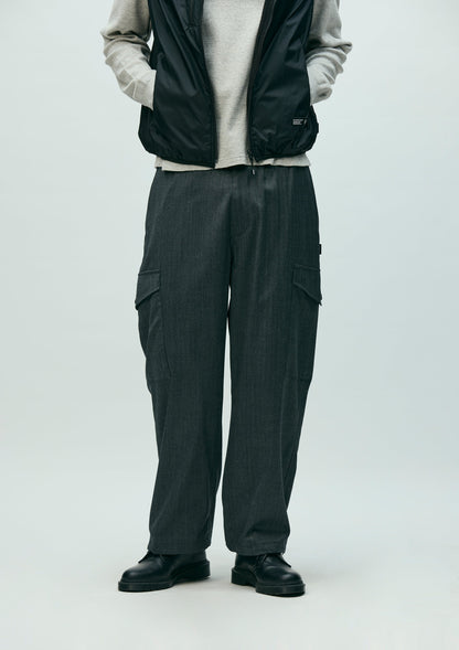 PATTERNED WIDE CARGO PANTS