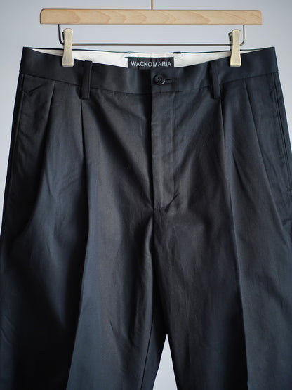 DOUBLE PLEATED CHINO TROUSERS