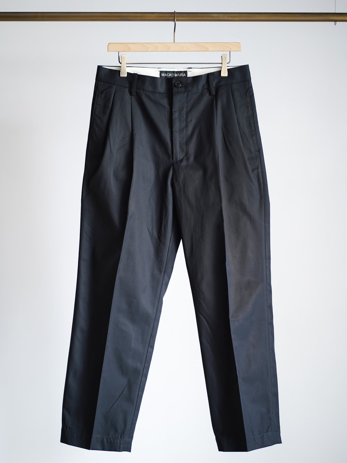 DOUBLE PLEATED CHINO TROUSERS