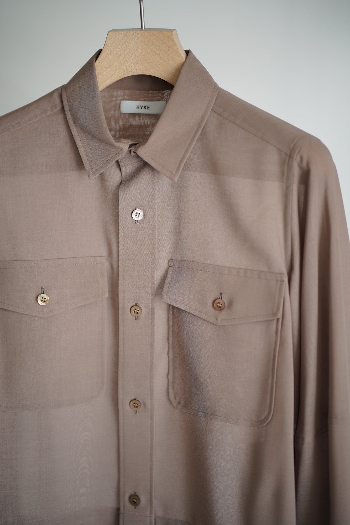 T/W VOILE BALLOON SLEEVE CROPPED SHIRT