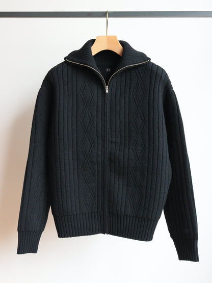 Lot.533 Zip-Up KnIt Blouson
